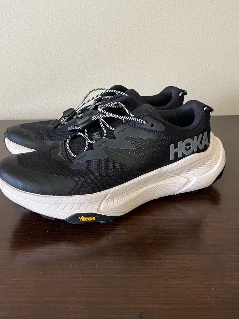 Hoka One One Transport Women’s Black and White Running Shoes